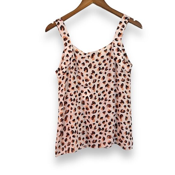 THEORY Womens Draped Leopard Silk Sleeveless Top Blouse Size P (XS) NWT $195 - Picture 9 of 9